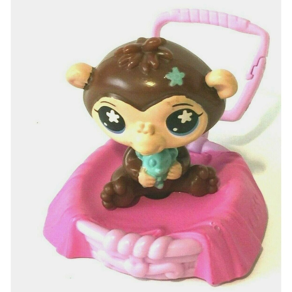 Hasbro McDonald's Happy Meal Toy 2008 LPS Chimpanzee #697 Brown Monkey Chimp